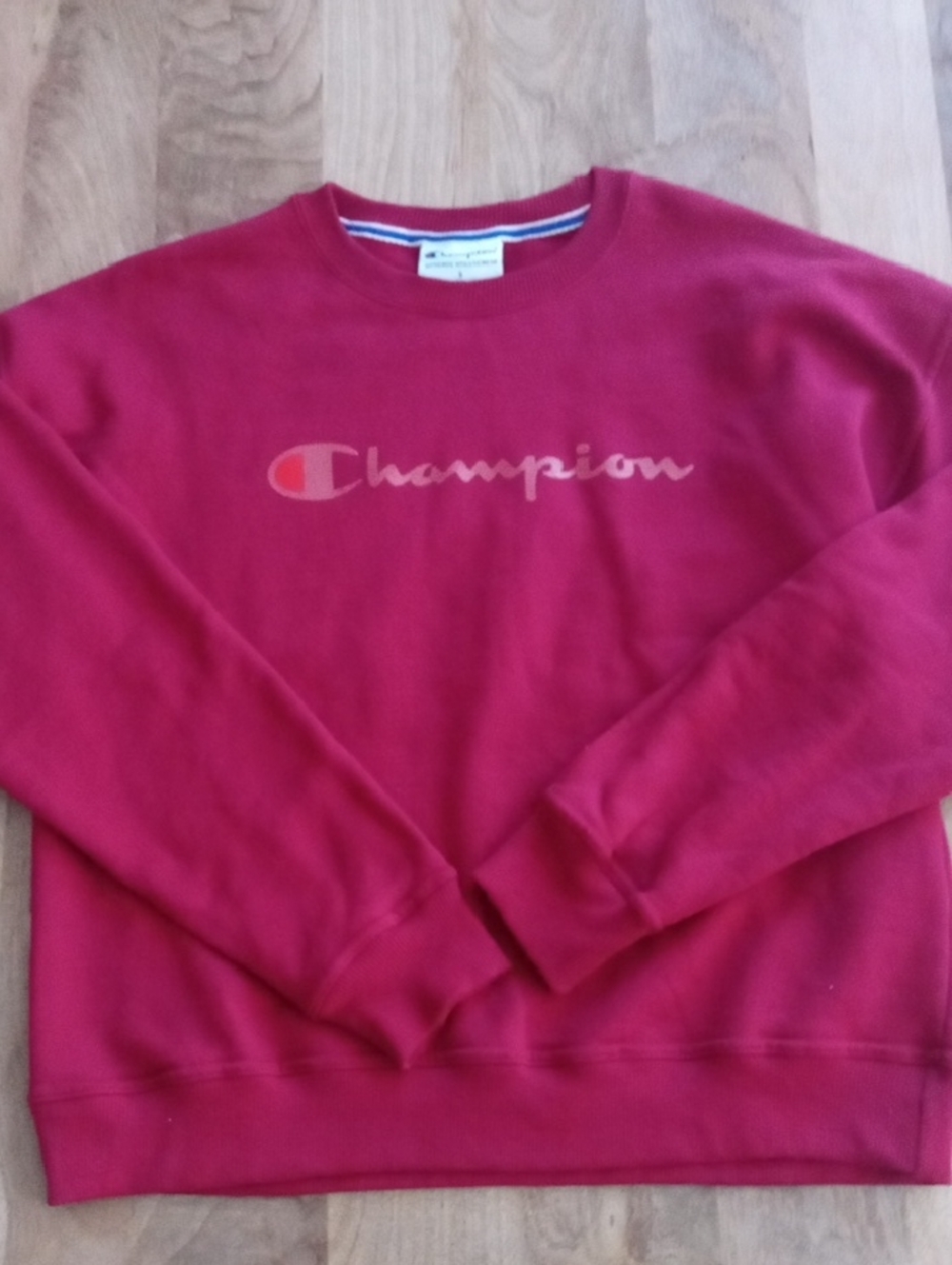 Champion Pullover Sweatshirt in Deep Berry